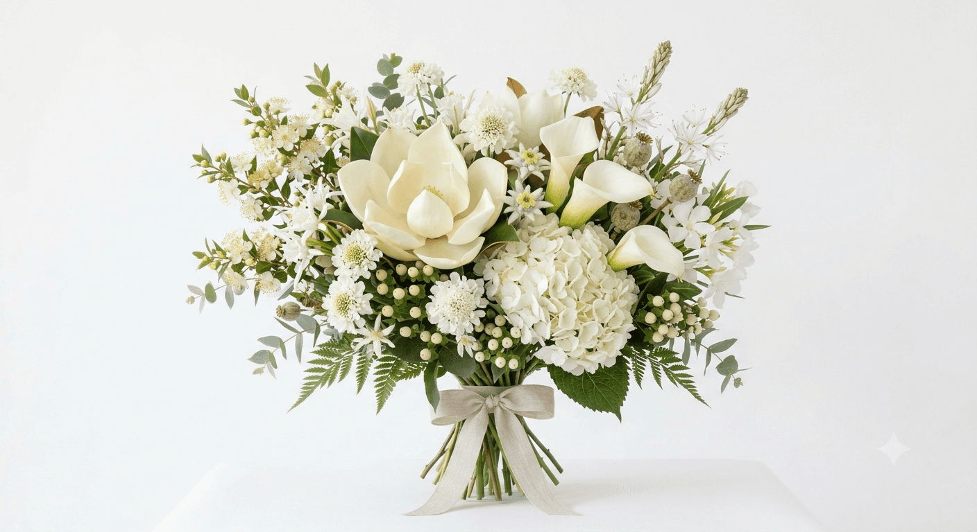 Bouquet Bianco con consegna a domicilio a Milano