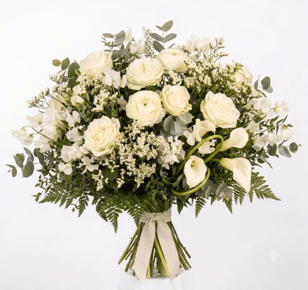 Bouquet Eleganza Bianca con consegna a domicilio a Milano